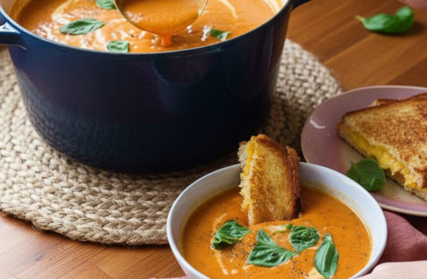 Easy One-Pot Creamy Tomato Basil Soup