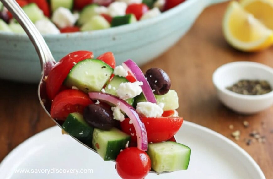 Simple Greek Salad with Feta