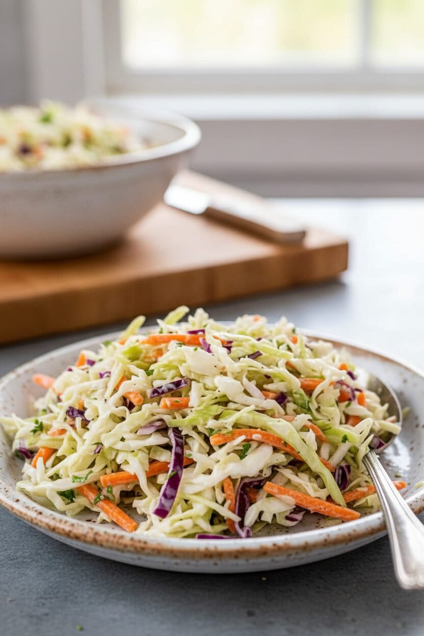Crisp Sweet and Tangy Cabbage Slaw