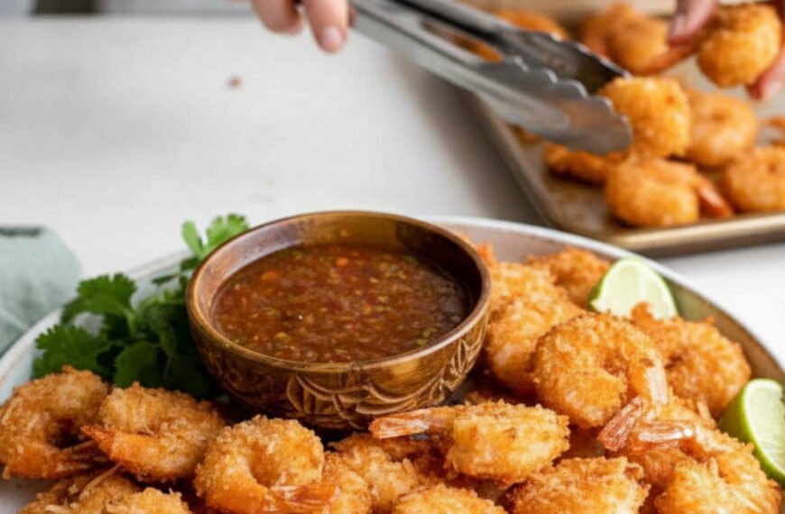 Crispy Coconut Shrimp with Spicy Chili Dip