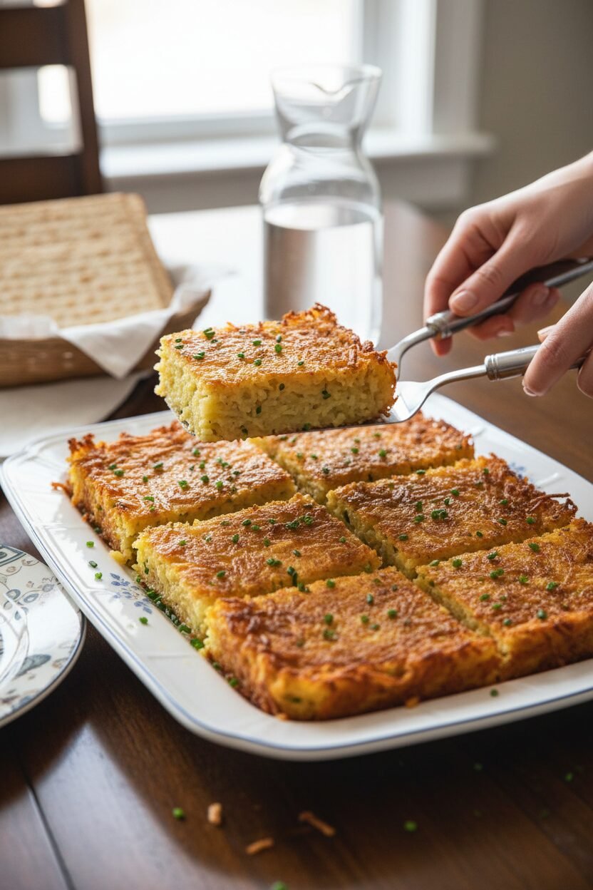 Crispy Golden Potato Kugel for Passover