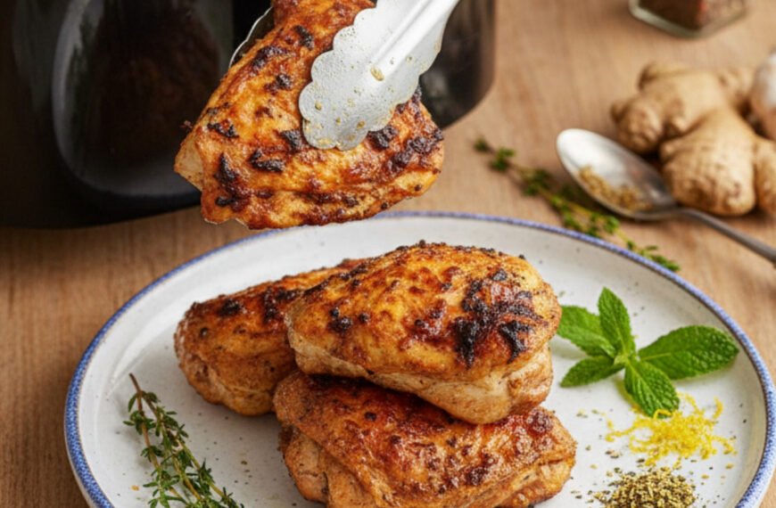 Healthy Air Fryer Chicken Thighs (Extra Crispy and Juicy)