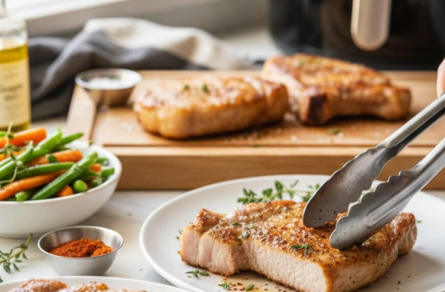 Crispy Juicy Air Fryer Pork Chops