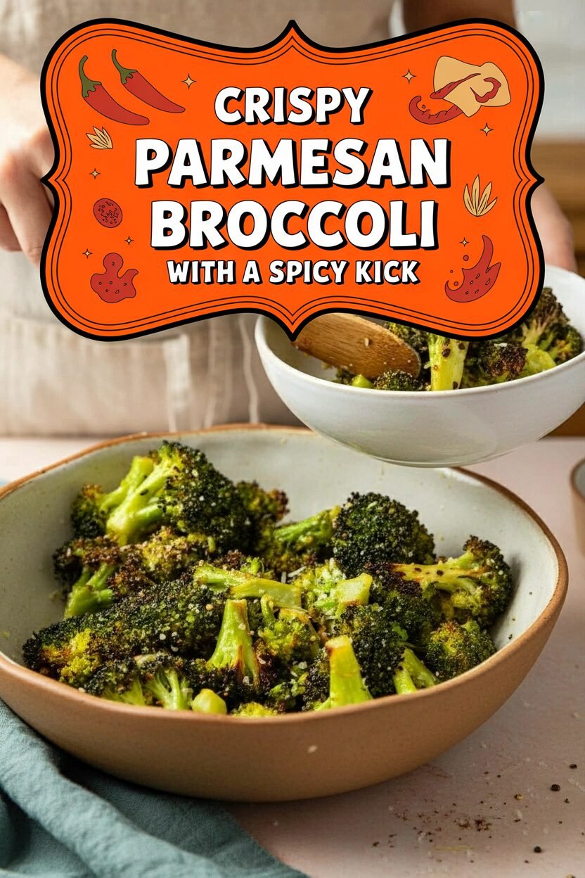 Crispy Parmesan Broccoli with a Spicy Kick