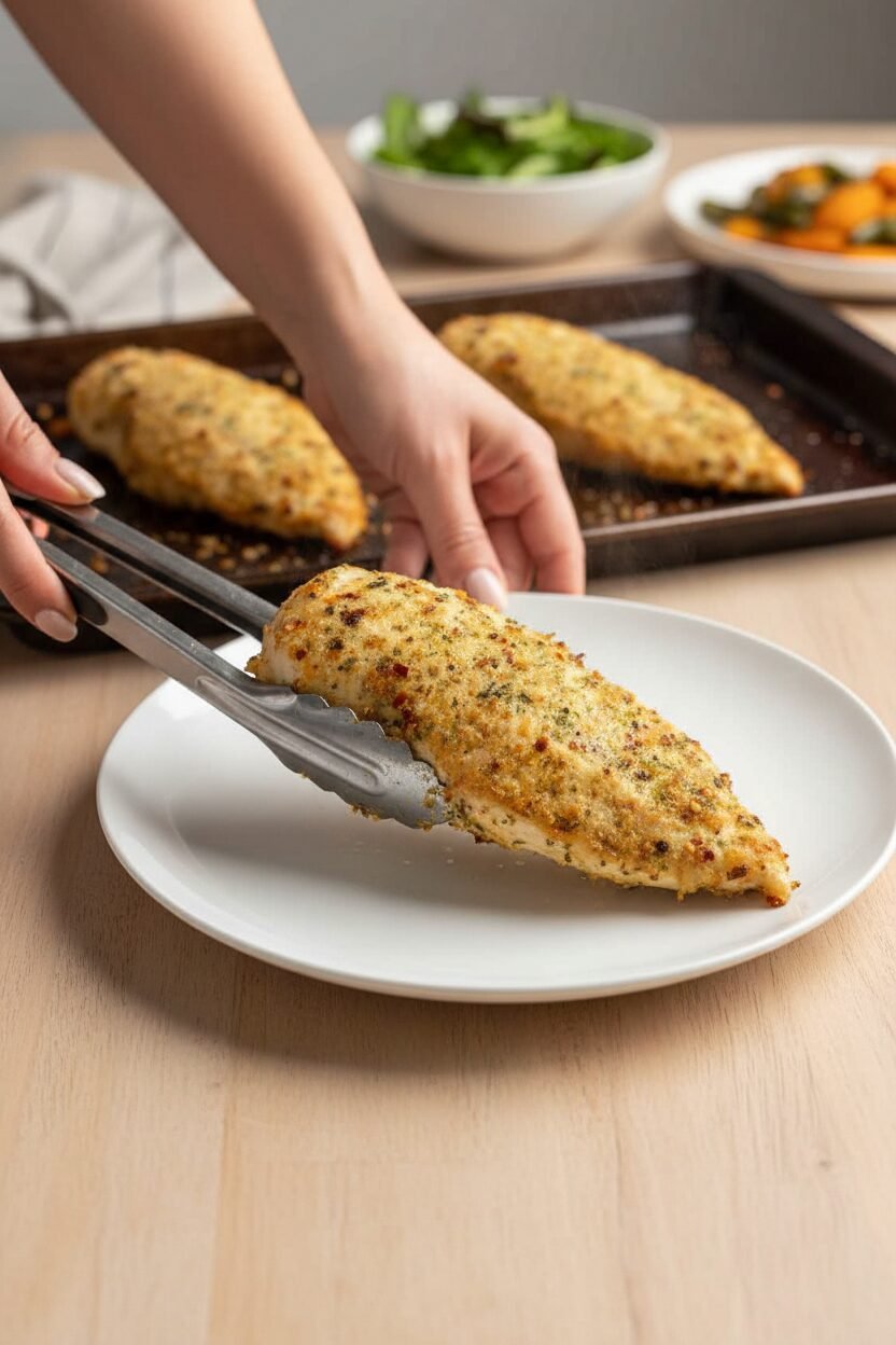 Crispy Parmesan Crusted Chicken