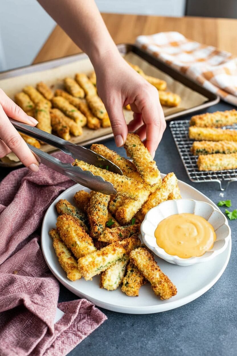 Crispy Parmesan Zucchini Fries