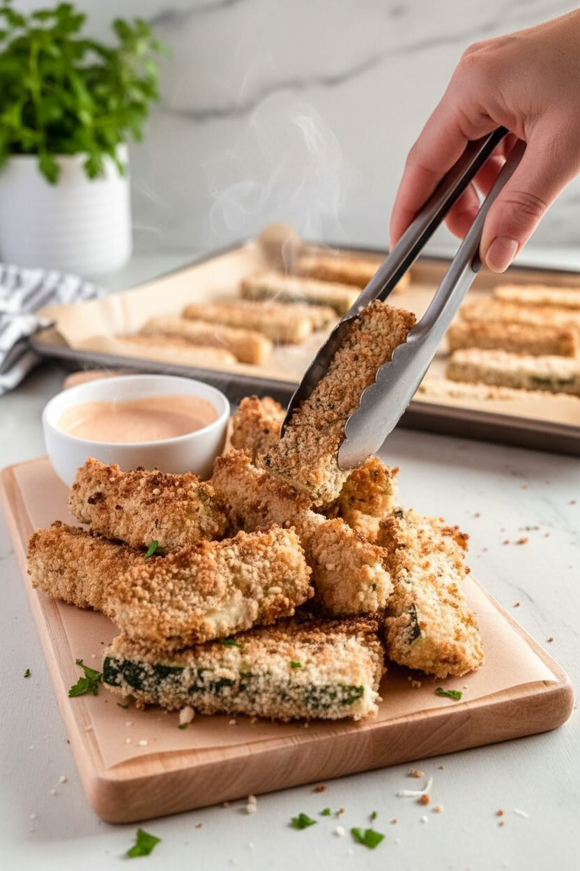 Crispy Parmesan Zucchini Fries