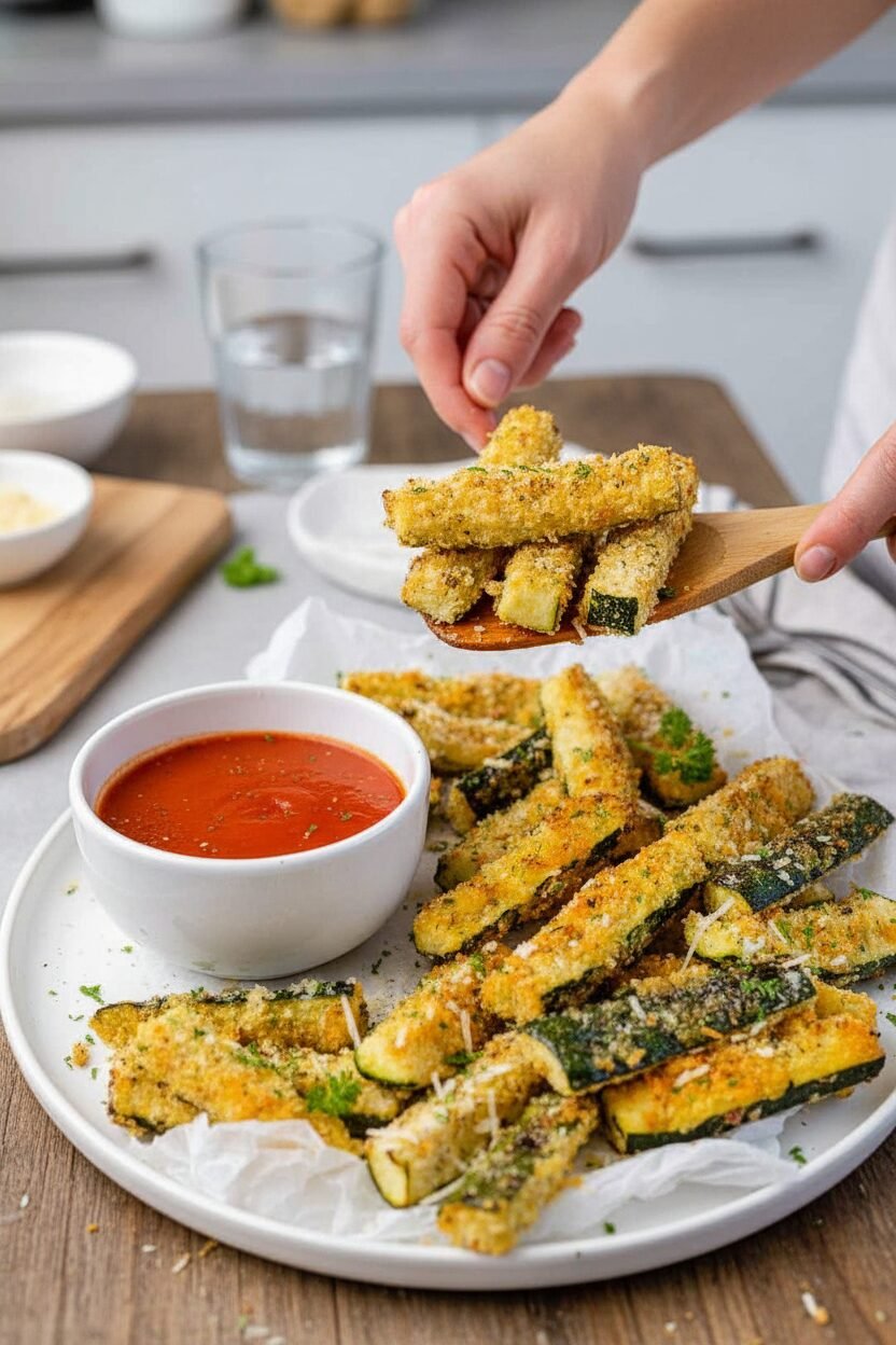 Crispy Parmesan Zucchini Fries