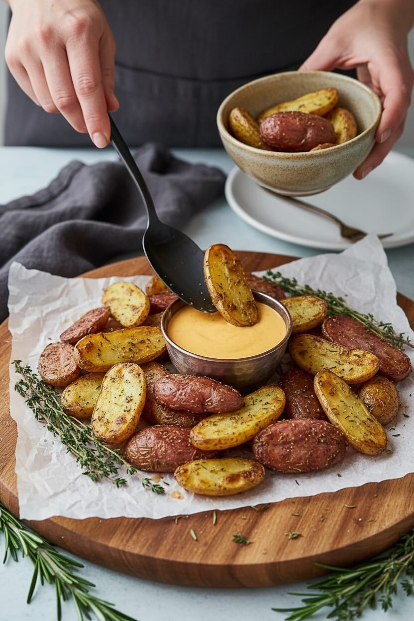 Crispy Rosemary Fingerling Potatoes