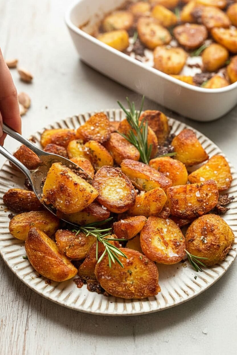 Crispy Rosemary Garlic Roasted Potatoes