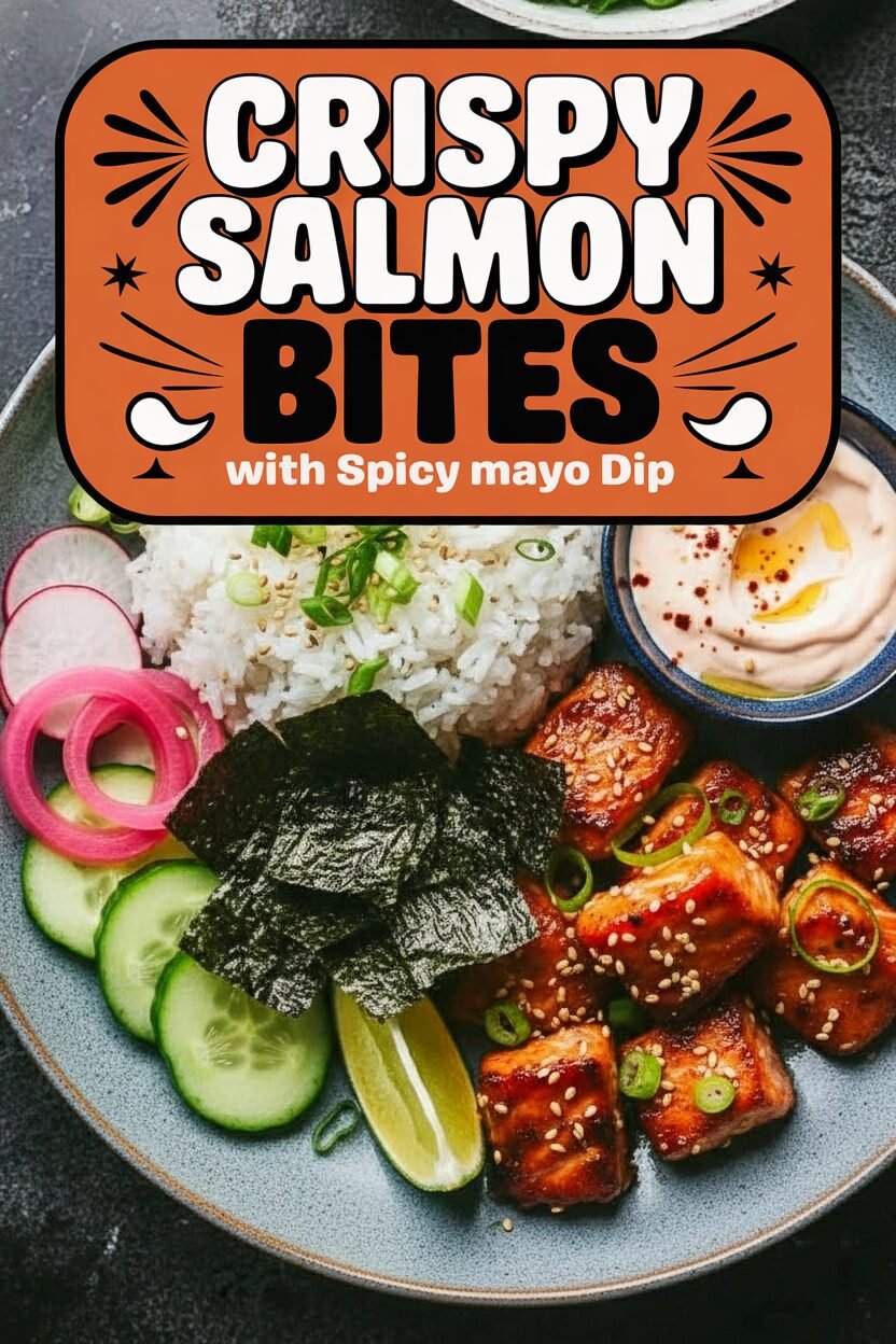 Crispy Salmon Bites with Spicy Mayo Dip