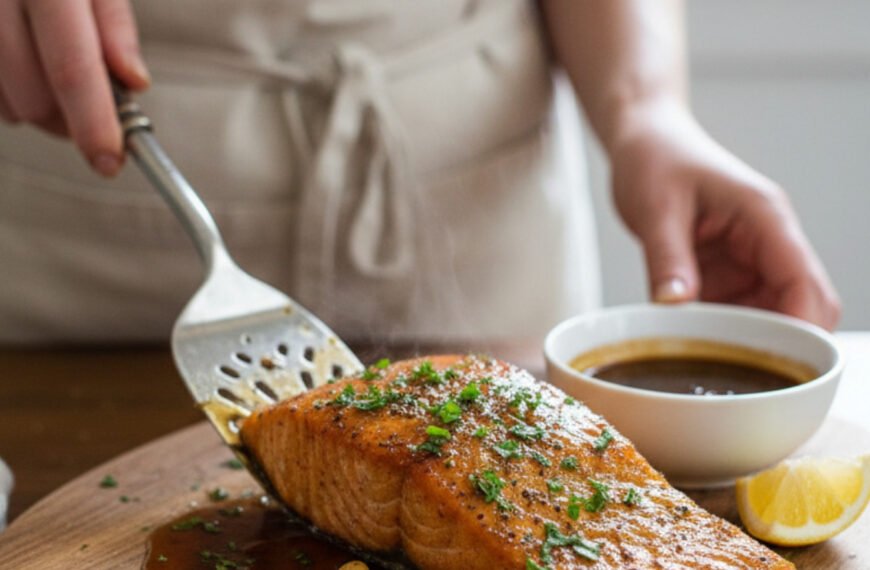 Crispy Salmon with Tangy Balsamic Glaze