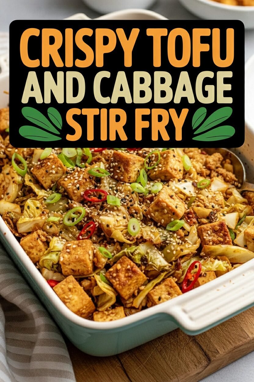 Crispy Tofu and Cabbage Stir Fry