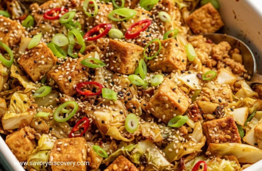 Healthy Cabbage Stir Fry with Tofu