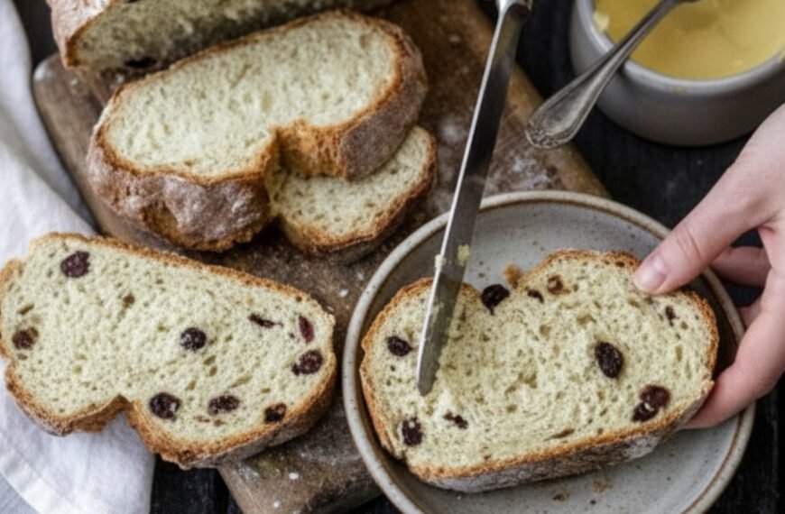Traditional Irish Soda Bread with Currants and Caraway