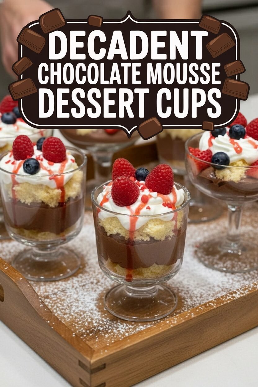 Decadent Chocolate Mousse Dessert Cups