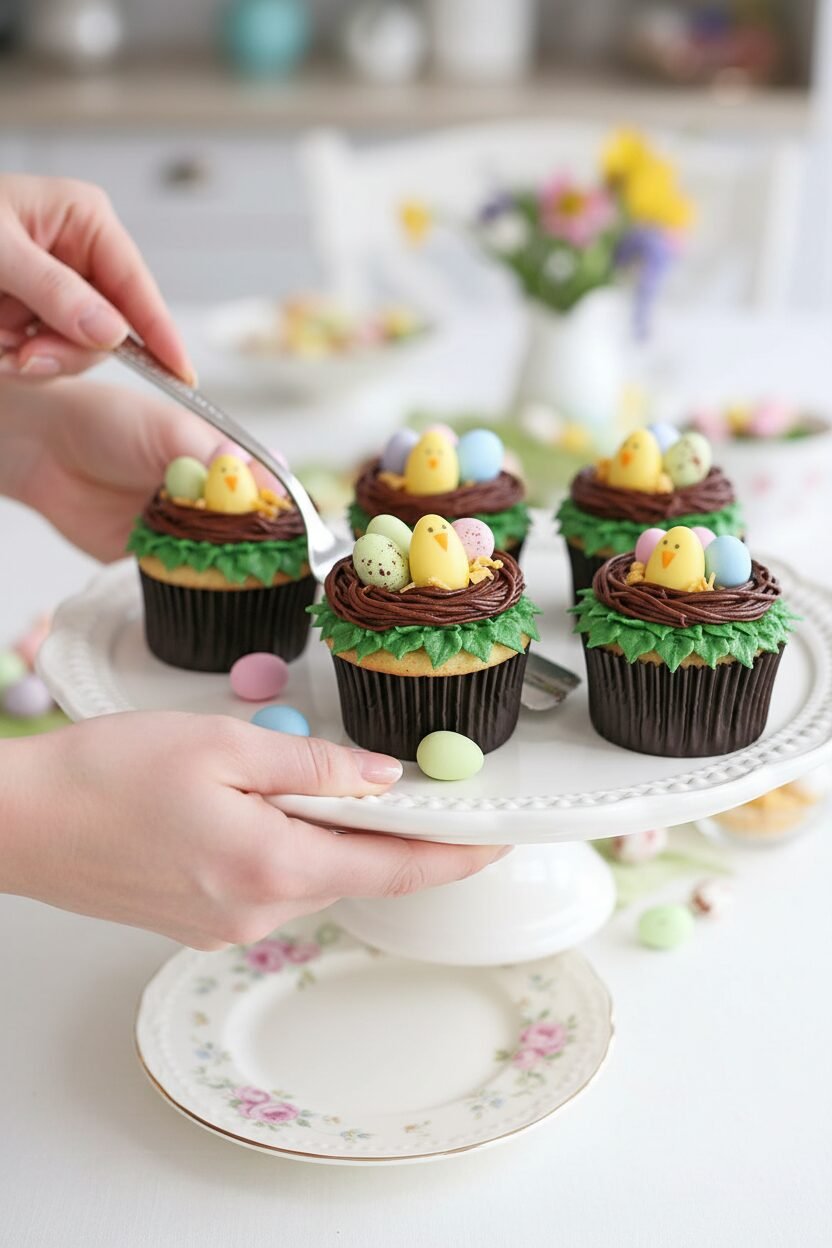 Easter Bird Nest Cupcake Treats
