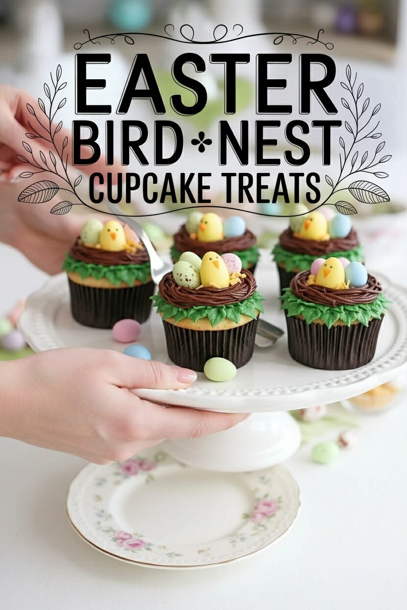 Easter Bird Nest Cupcake Treats