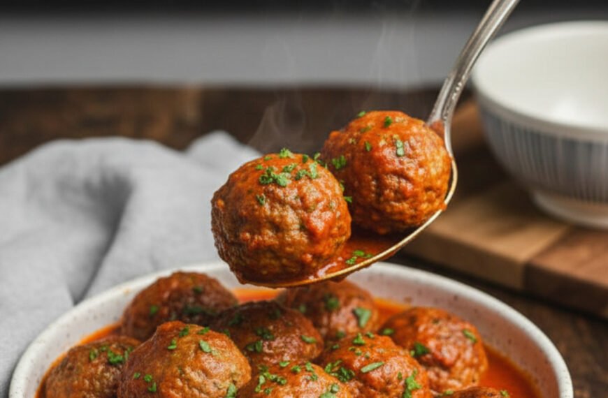 Healthy Air Fryer Turkey Meatballs with Marinara Sauce