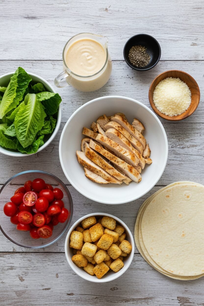 Easy Chicken Caesar Lunch Wraps