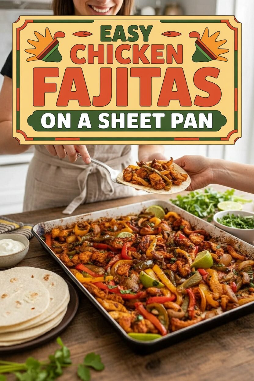 Easy Chicken Fajitas on a Sheet Pan
