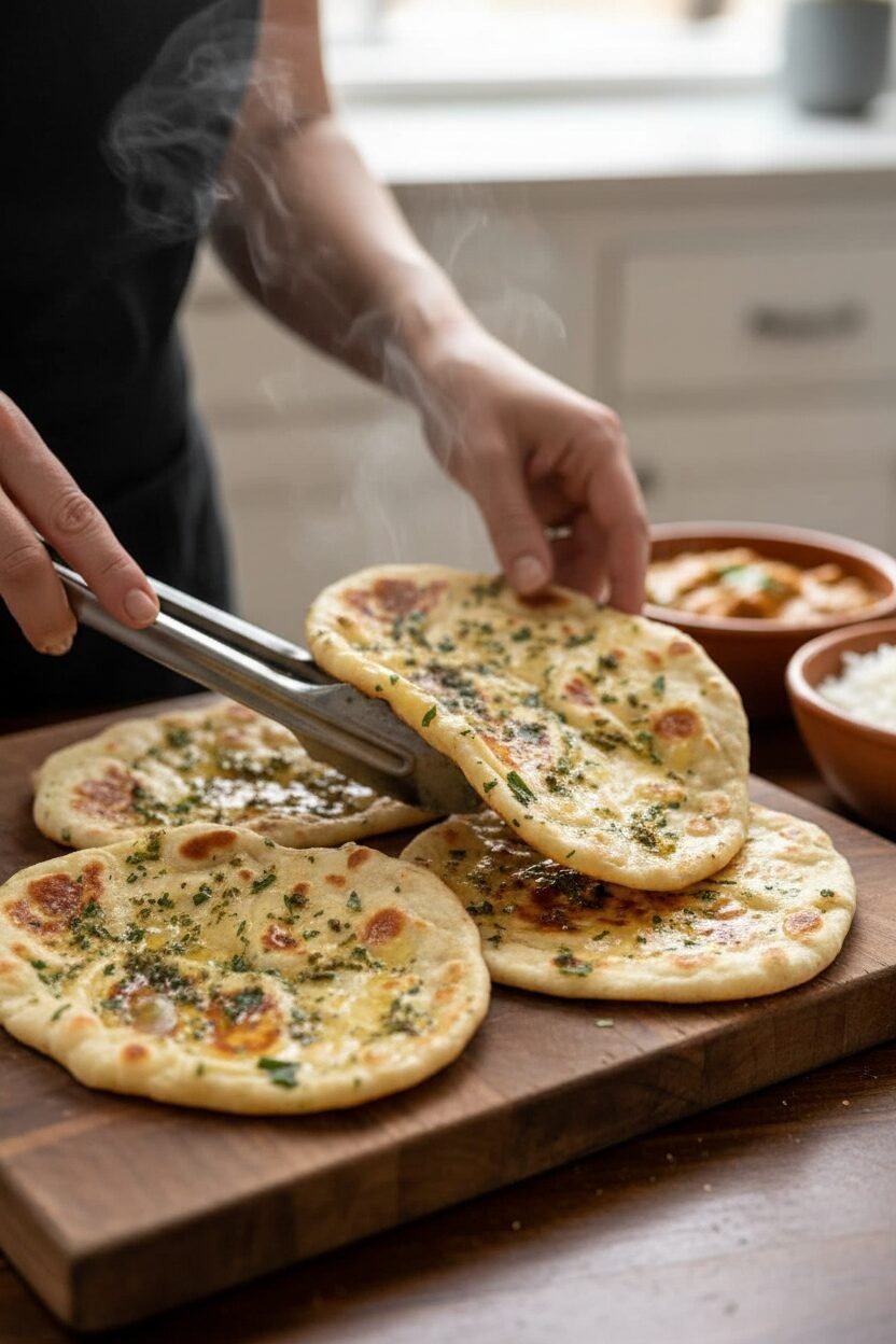 Easy Homemade Garlic Butter Naan