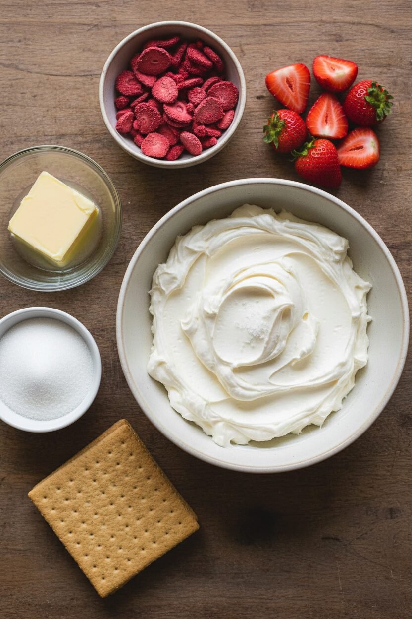 Easy No-Bake Strawberry Cheesecake Bars