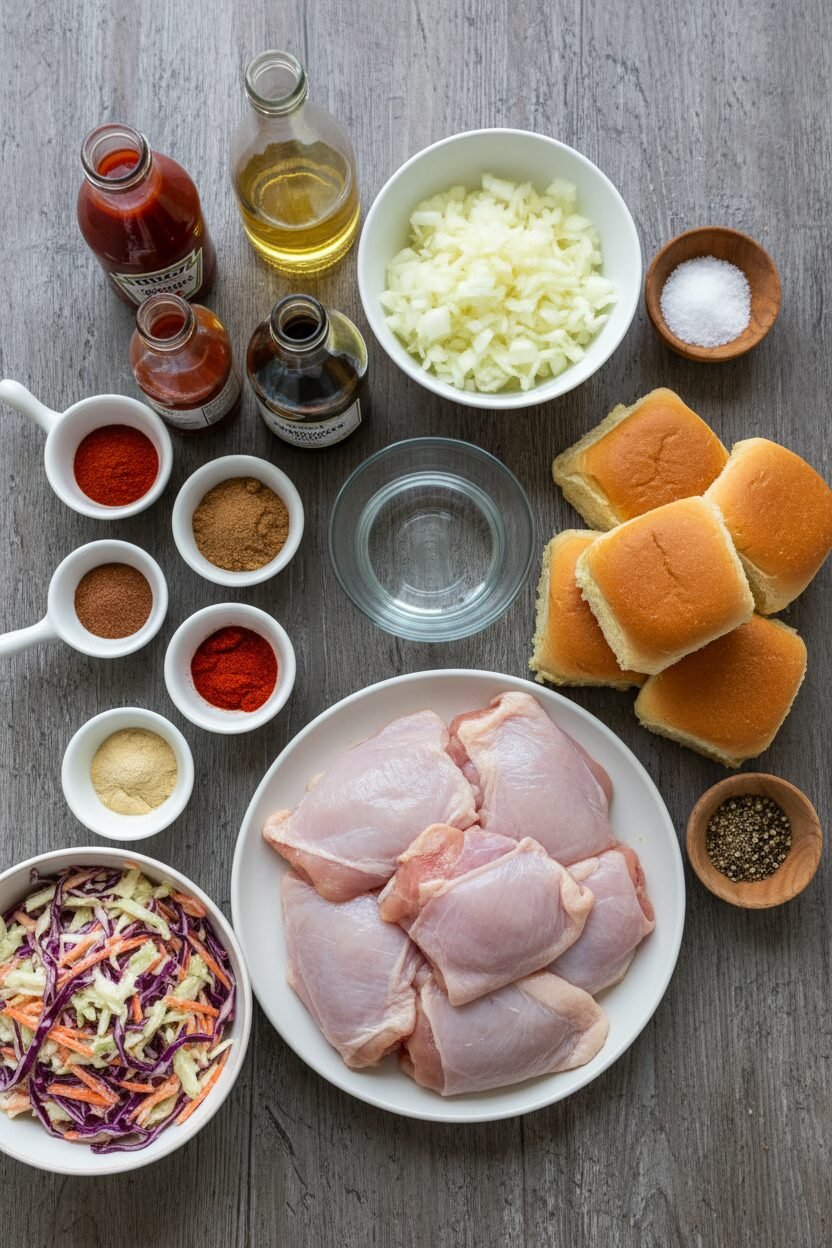 Easy Slow Cooker BBQ Chicken Sliders