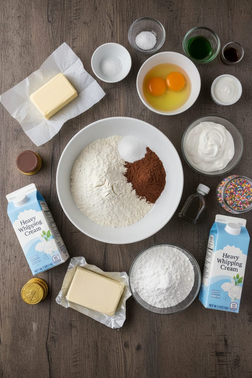 Emerald Velvet St. Patricks Day Cupcakes