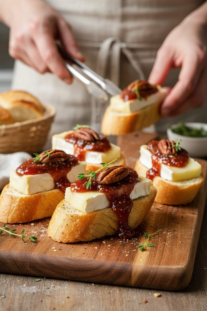 Fig and Brie Crostini Bites