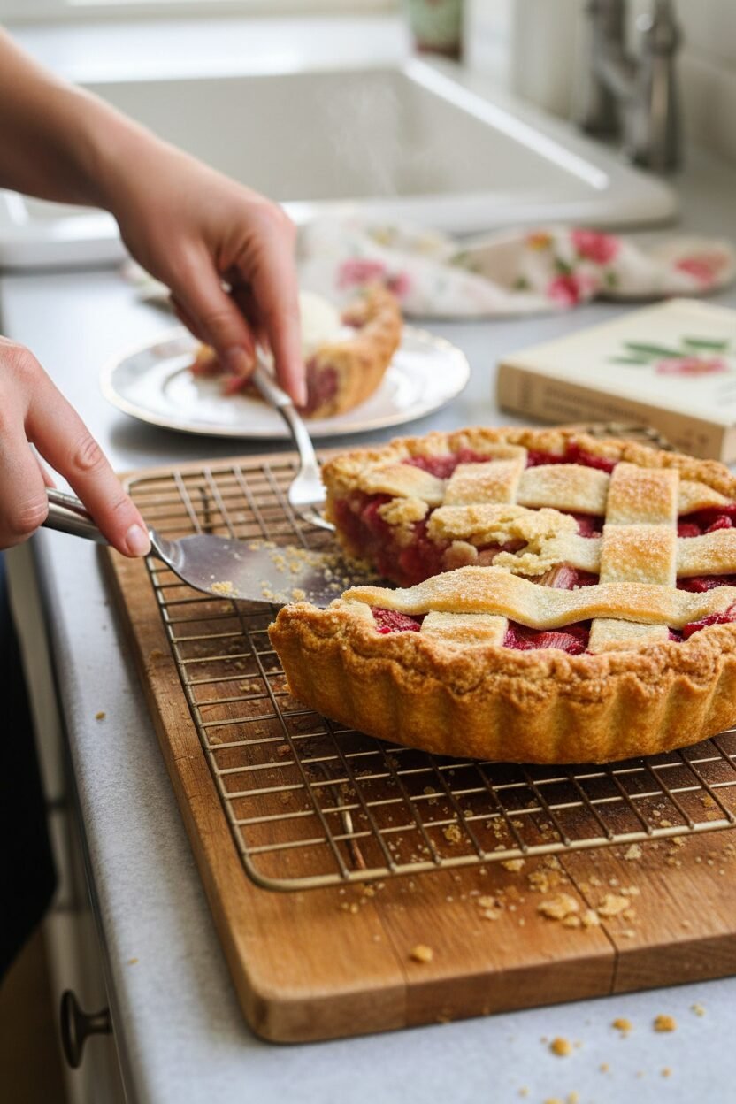 Flaky Crust Rhubarb Pie Perfection