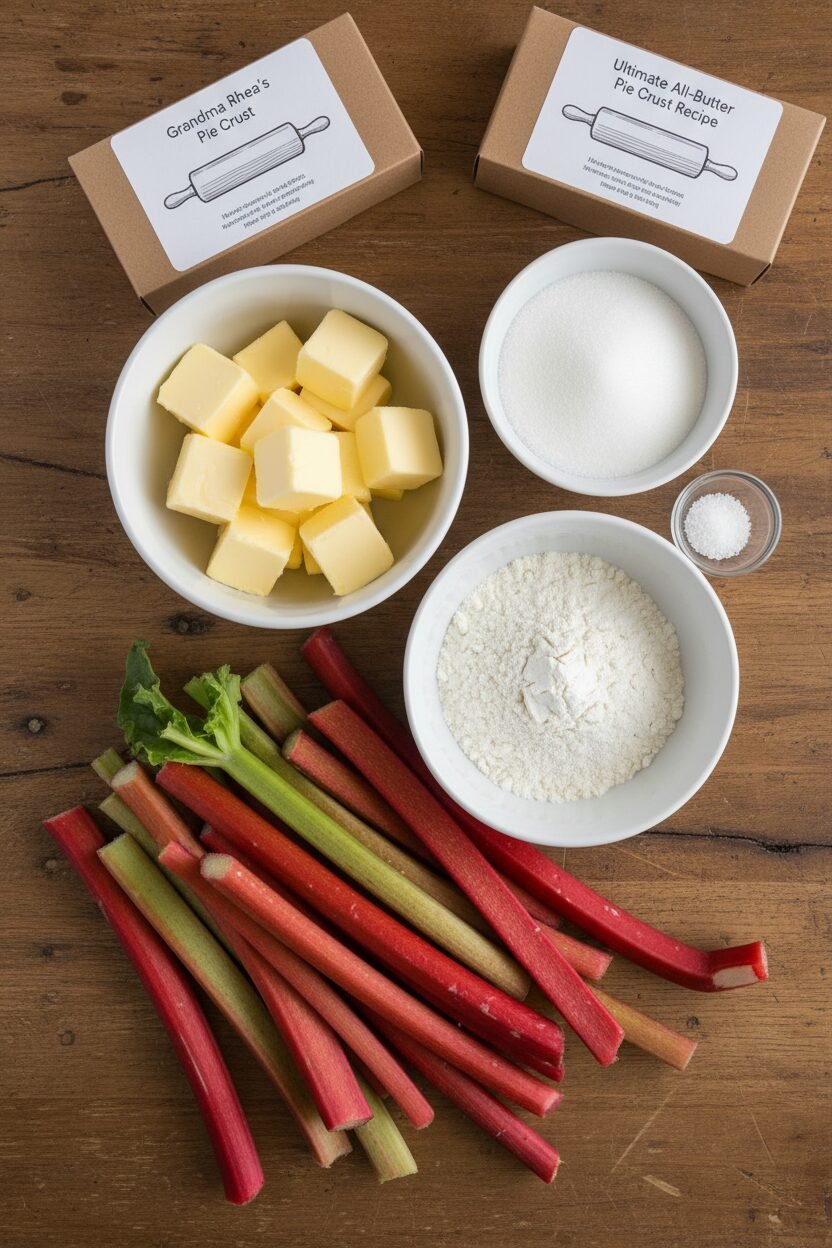 Flaky Crust Rhubarb Pie Perfection