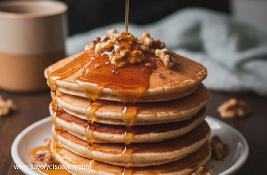 Fluffy Maple Syrup Pancakes