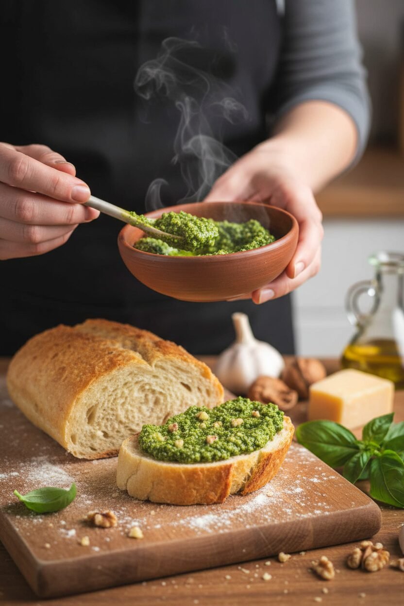Fresh Basil Walnut Pesto at Home