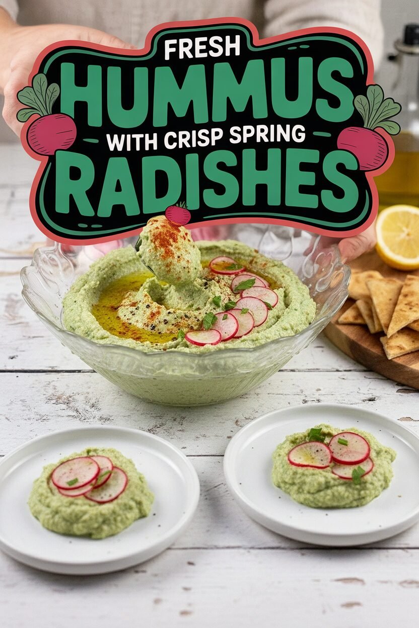 Fresh Hummus with Crisp Spring Radishes