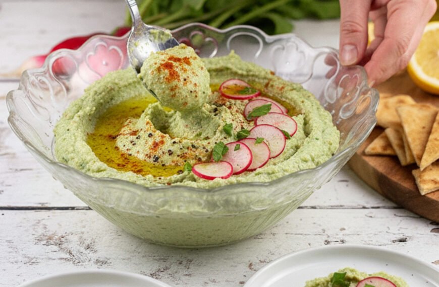 Fresh Hummus with Crisp Spring Radishes