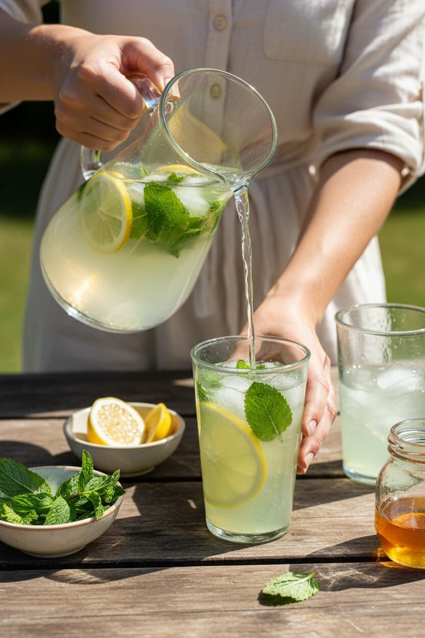 Fresh Mint and Lemon Summer Cooler