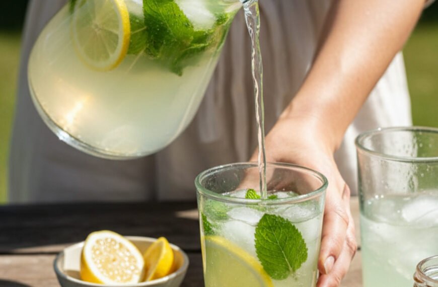 Best Homemade Lemonade with Fresh Mint