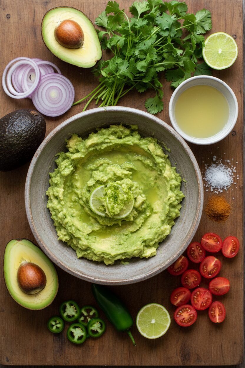 Fresh and Simple Homemade Guacamole