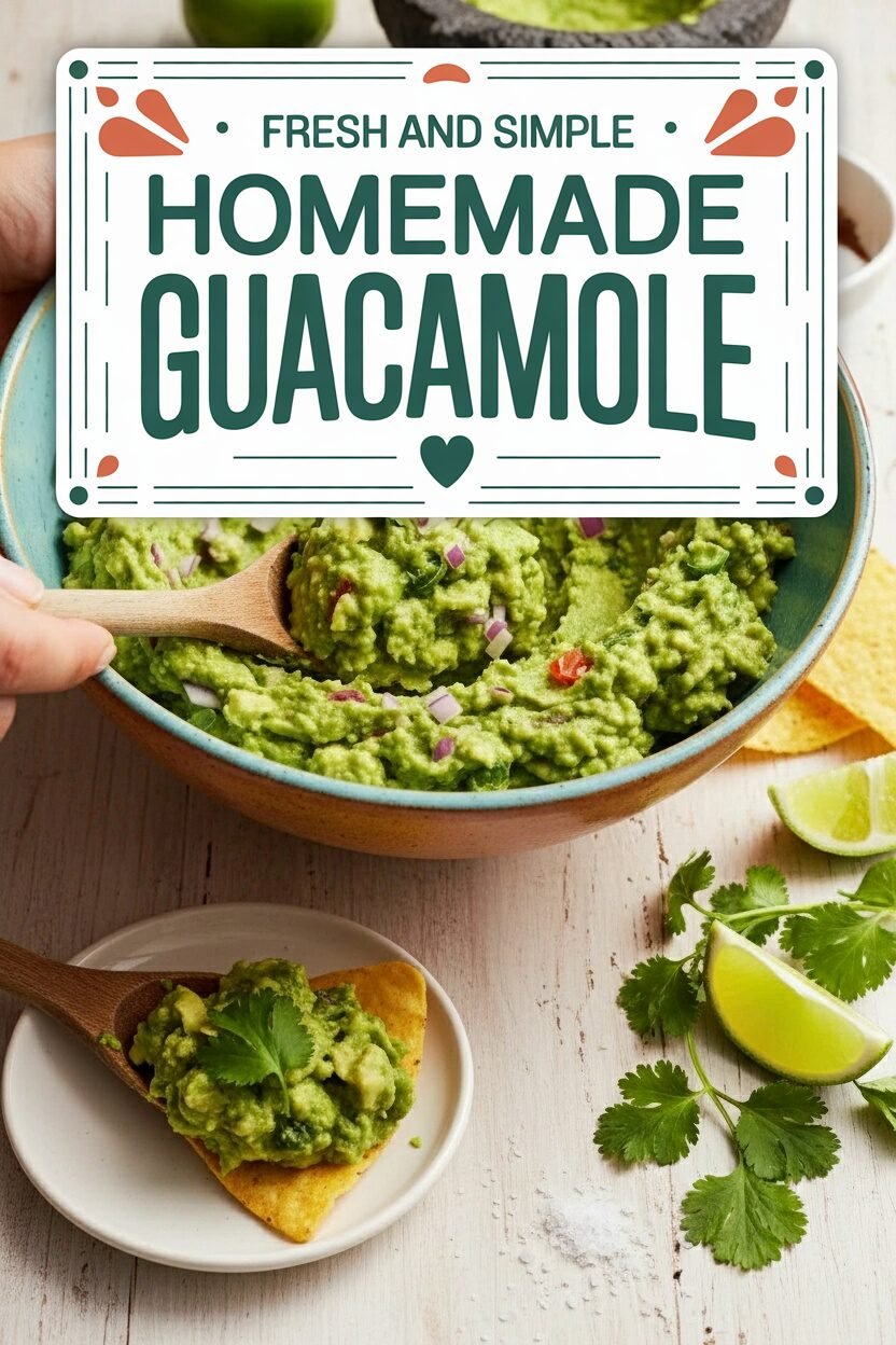 Fresh and Simple Homemade Guacamole