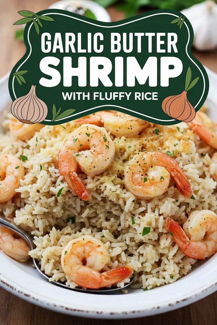 Garlic Butter Shrimp with Fluffy Rice