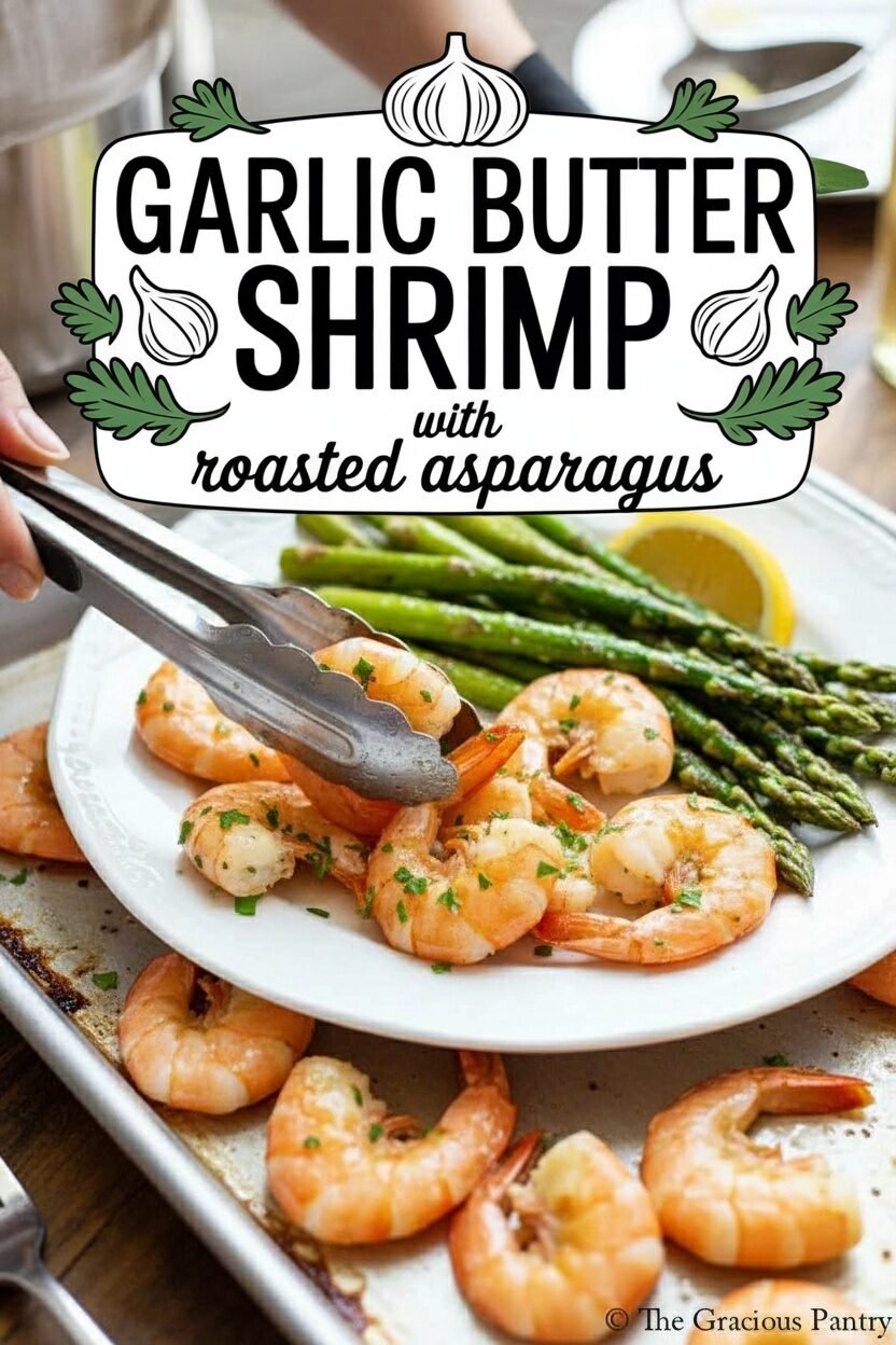 Garlic Butter Shrimp with Roasted Asparagus