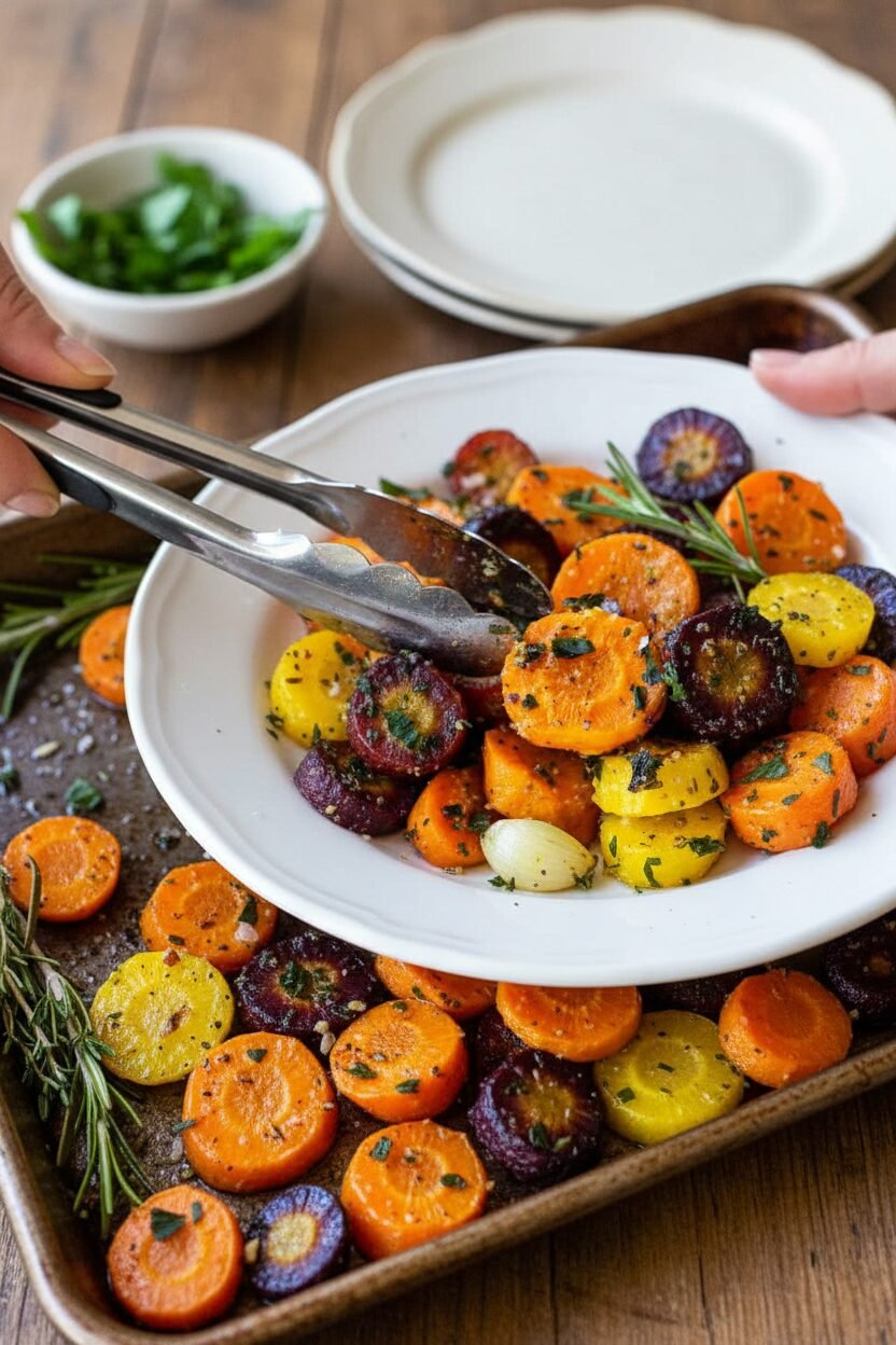 Garlic Herb Roasted Carrot Medley