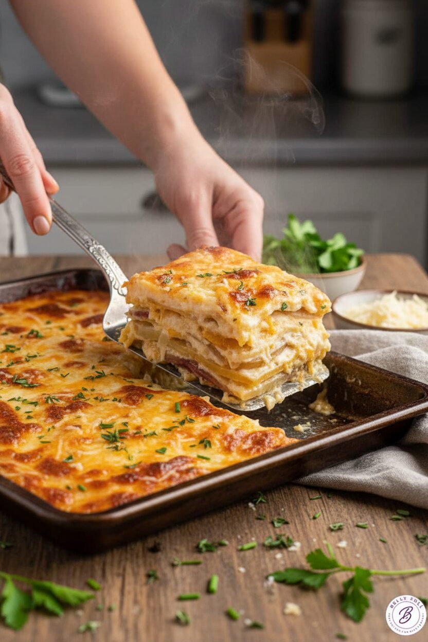 Garlic Lovers Sheet Pan Scalloped Potatoes