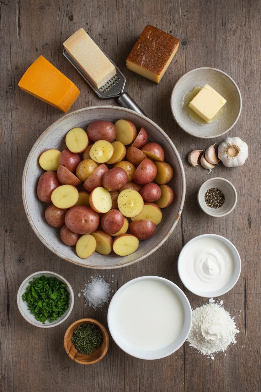 Garlic Lovers Sheet Pan Scalloped Potatoes