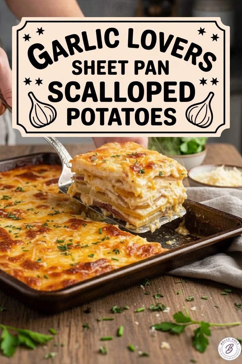 Garlic Lovers Sheet Pan Scalloped Potatoes