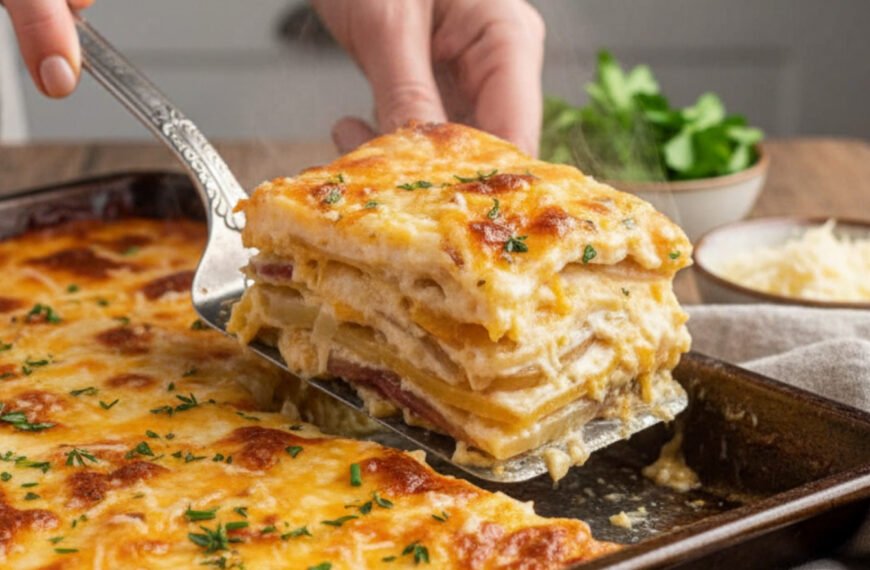 Easy Sheet Pan Scalloped Potatoes with Extra Garlic