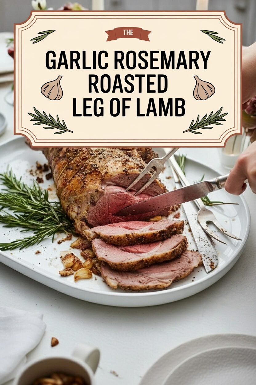 Garlic Rosemary Roasted Leg of Lamb