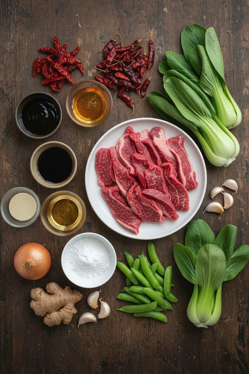 Ginger Beef and Snap Pea Stir Fry
