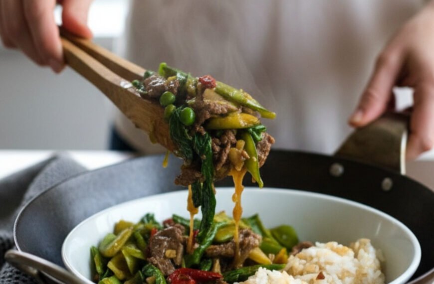 Ginger Beef and Snap Pea Stir Fry